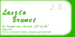 laszlo brunet business card